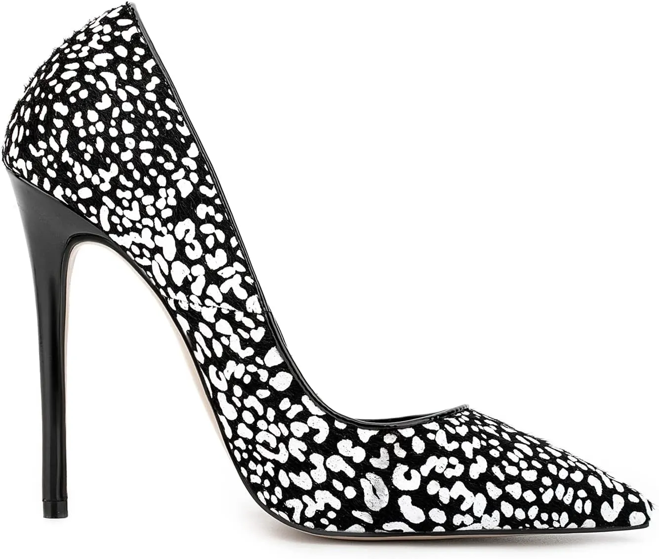 Women's Sexy Leopard Animal-Print Stiletto Pointed Closed Toe Slip On 4IN High Heel Pumps for Party Evening