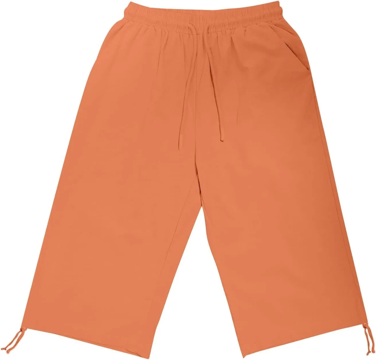 Womens Shorts 2025 Summer Fashion Linen Shorts Bermuda Knee Length Casual Loose Pants Workout Pants