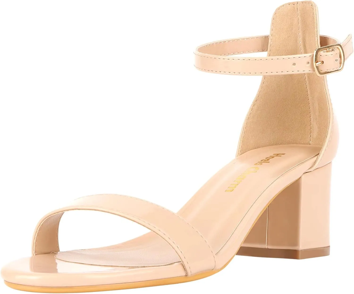 Women's Strappy Chunky Block Low Heeled Sandals 2 Inch Open Toe Ankle Strap High Heel Dress Sandals Daily Work Party Shoes