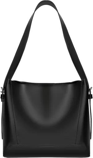 Women's Tote Bag Large Capacity, Lightweight Reusable Shopping Bag with Inner Pockets, Stylish Shoulder Handbag for Work, Travel, Beach, and Daily Essentials, Black