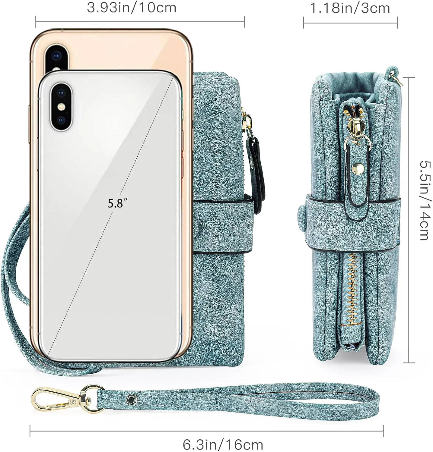 Womens Wallet Small Bifold Leather Wallets Women RFID blocking Ladies Wristlet with Card holder ID window Coin Purse