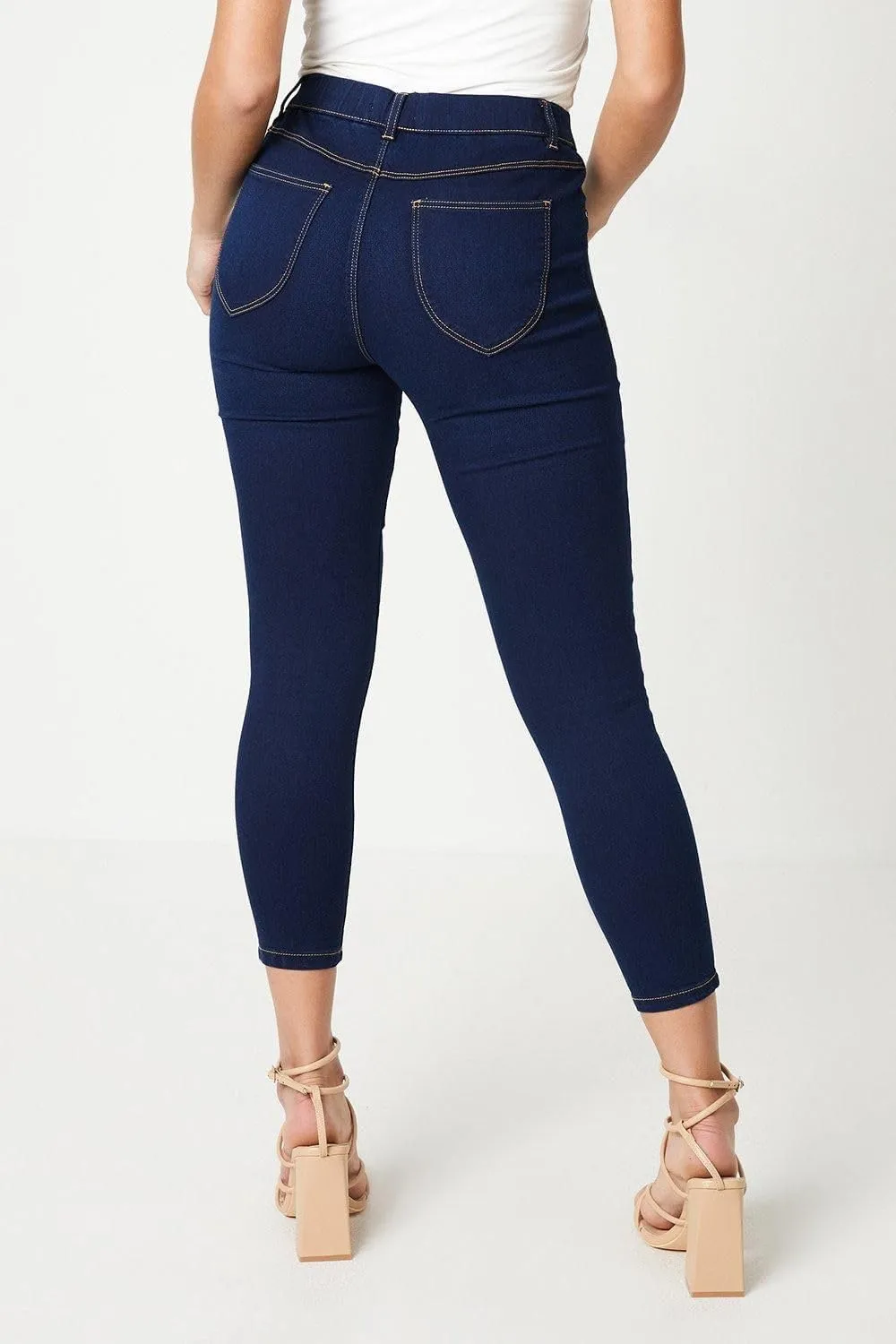 Womens/Ladies Petite Skinny Ankle Grazer Jegging