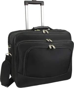 World Traveler Rolling 17-Inch Laptop Briefcase Computer Case, Black, One Size