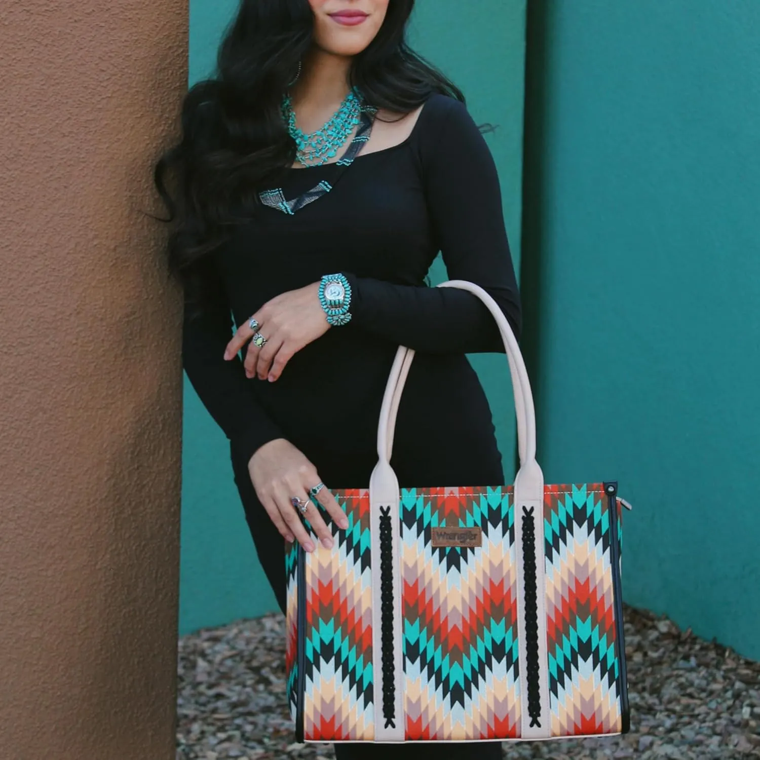 Wrangler Aztec Tote Bag for Women Western Top Handle Handbags and Purses