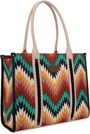 Wrangler Aztec Tote Bag for Women Western Top Handle Handbags and Purses