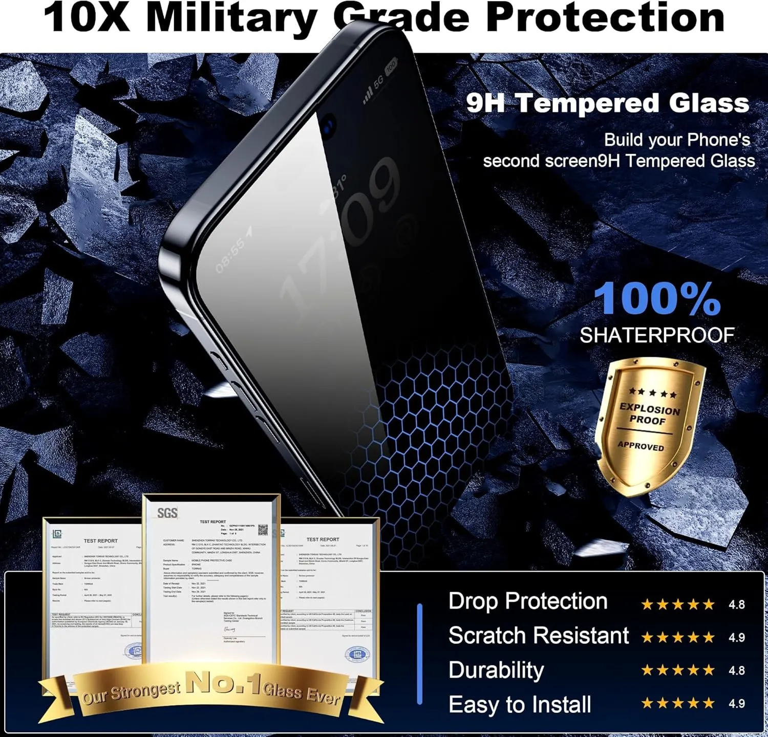 WSKEN Privacy Screen Protector for iPhone 14 Pro Max - [Auto-Dust Removal] Full Coverage Screen 2.5D Edge 28 Degree 10s HD Tempered Glass Film with Dust Clean Installing House 2022 5G,2 Pack