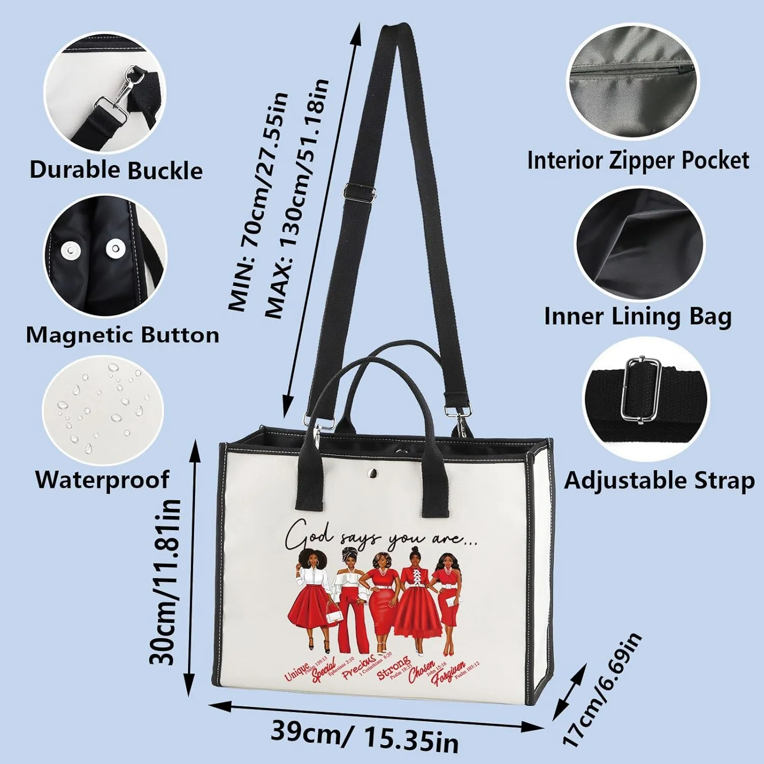 WZMPA Sorority Cosmetic Make up Bag Greek Sorority Gift God Says You Are Sorority Makeup Zipper Pouch Bag Sorority Paraphernalia (God Says Red-TB)