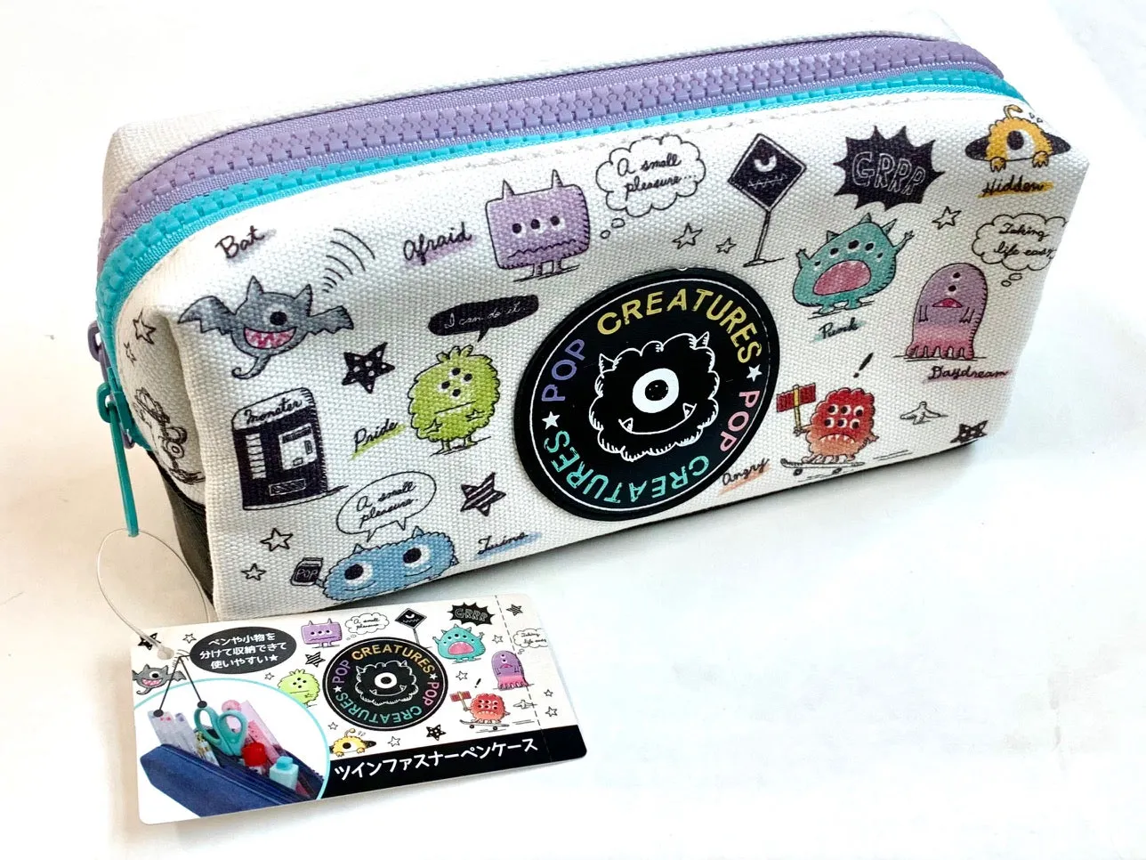 X 721056 Kamio Pop Creatures PENCIL BAG-DISCONTINUED