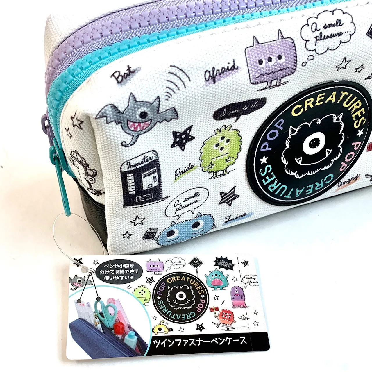 X 721056 Kamio Pop Creatures PENCIL BAG-DISCONTINUED