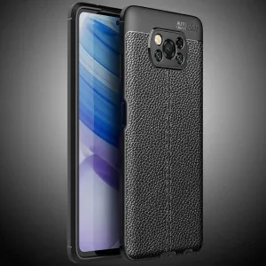 Xiaomi POCO X3 NFC Leather Design TPU Case