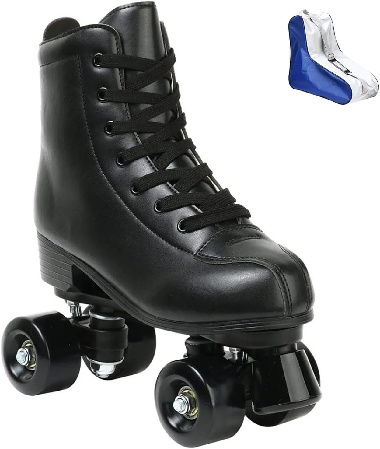 XUDREZ Roller Skate Shoes for Women Men PU Leather High-top Double-Row Roller Skates for Beginner, Professional Indoor Outdoor Roller Skates with Shoes Bag