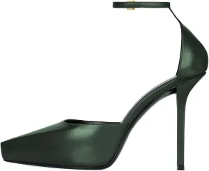 XYD Women Edgy Platform Pumps Slender Ankle Strap with Buckle Pointed Toe Stiletto High Heel Party Evening Shoes