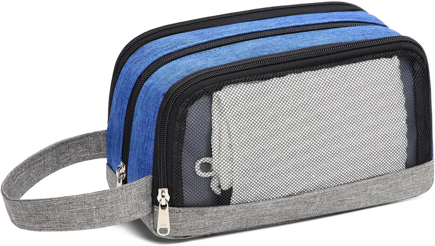 Yeiotsy Men's Travel Toiletry Bag – Color Clash Dopp Kit with Mesh Pockets, Durable Shaving Organizer for Gym, Camping & Weekend Trips
