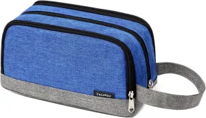 Yeiotsy Men's Travel Toiletry Bag – Color Clash Dopp Kit with Mesh Pockets, Durable Shaving Organizer for Gym, Camping & Weekend Trips