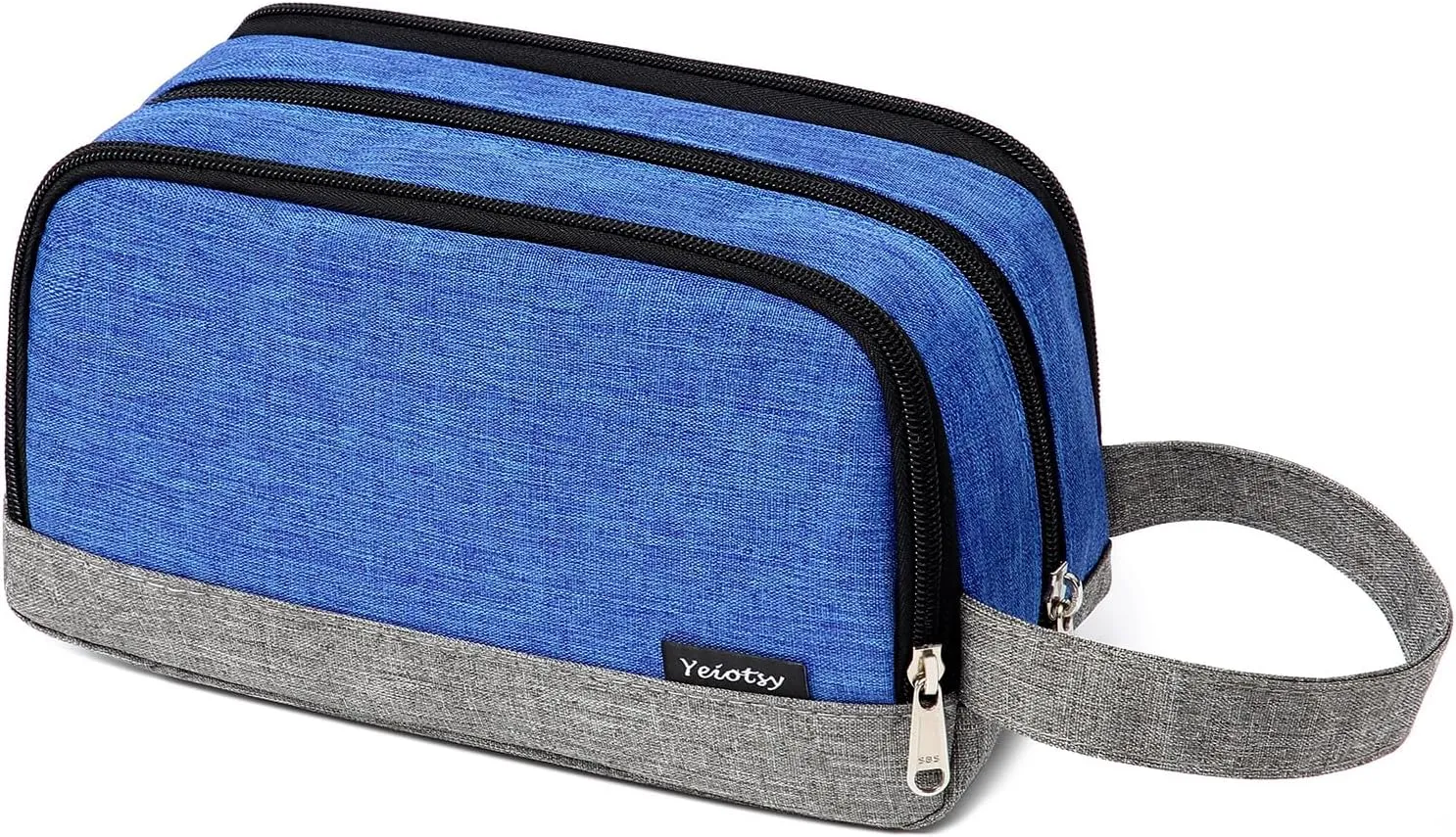 Yeiotsy Men's Travel Toiletry Bag – Color Clash Dopp Kit with Mesh Pockets, Durable Shaving Organizer for Gym, Camping & Weekend Trips