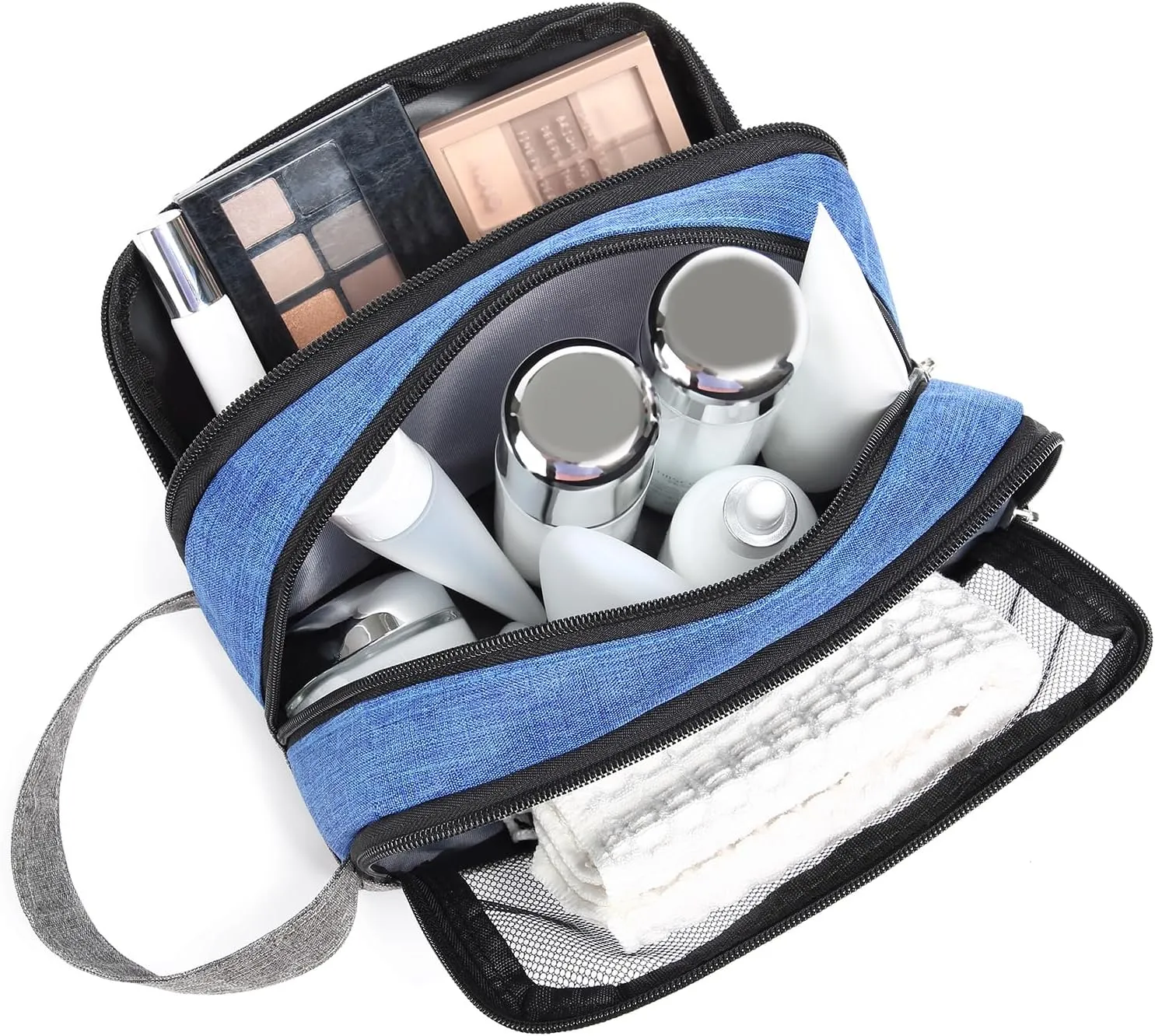 Yeiotsy Men's Travel Toiletry Bag – Color Clash Dopp Kit with Mesh Pockets, Durable Shaving Organizer for Gym, Camping & Weekend Trips