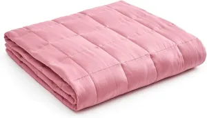 YnM Weighted Blanket — Heavy 100% Oeko-Tex Certified Cotton Material with Premium Glass Beads (Bradied Apricot, 36''x48'' 5lbs), Suit for One Person(~40lb) Use on Twin Bed