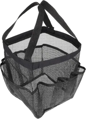 Zerodeko Mesh Shower Tote, 8 Storage Bath Organizer Large Shower Basket Portable Quick Dry Hanging Toiletry Bag for Bathroom Travel Beach