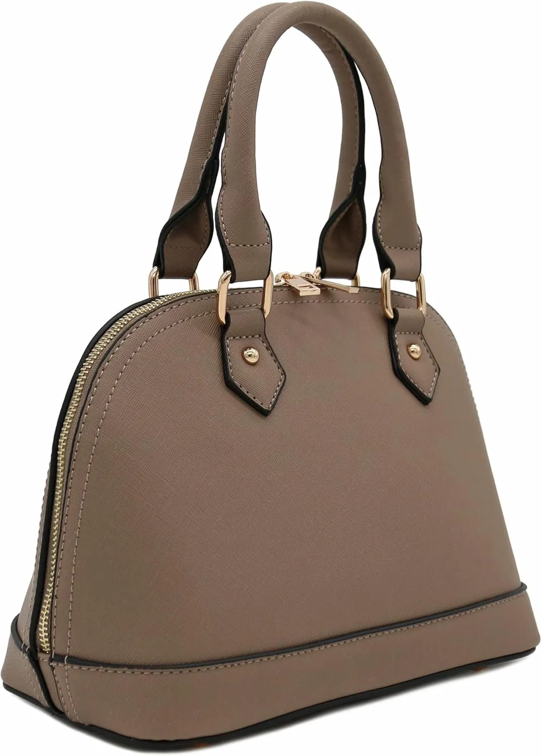 Zip-Around Saffiano Classic Dome Satchel