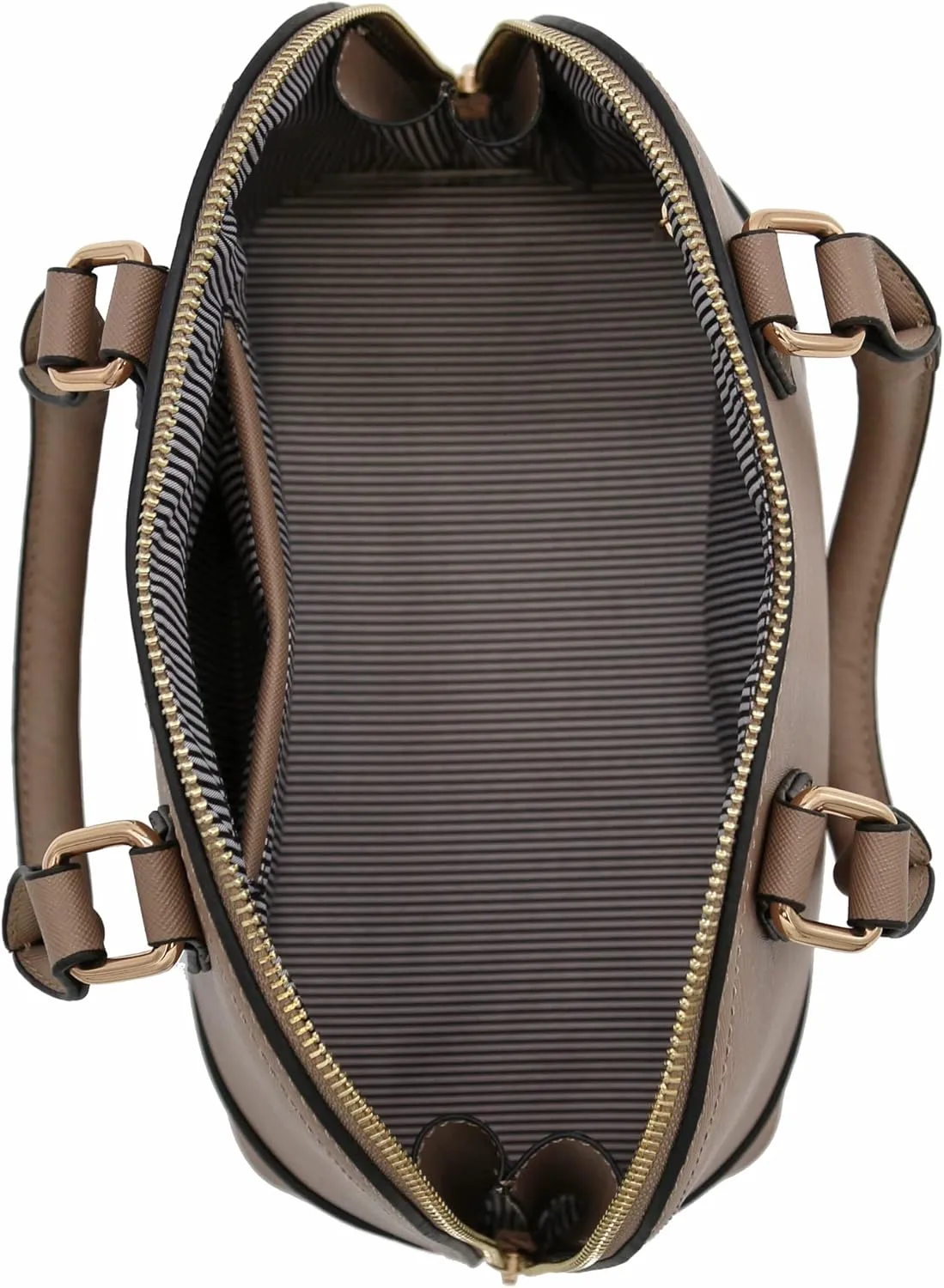 Zip-Around Saffiano Classic Dome Satchel