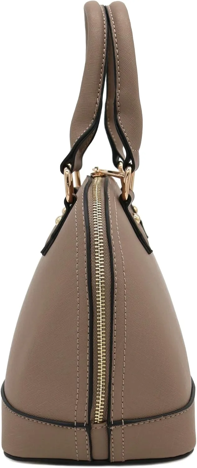 Zip-Around Saffiano Classic Dome Satchel