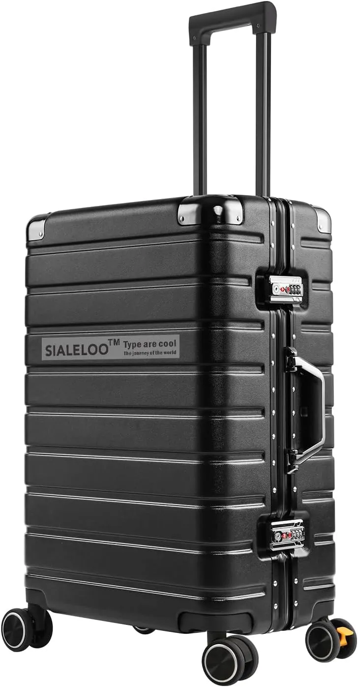 Zipperless Luggage | 20 Inch Airline Approved | TSA Lock, Scratch-Proof Hardshell & Silent Wheels | Lightweight Carry-On for Business Travel (Black)