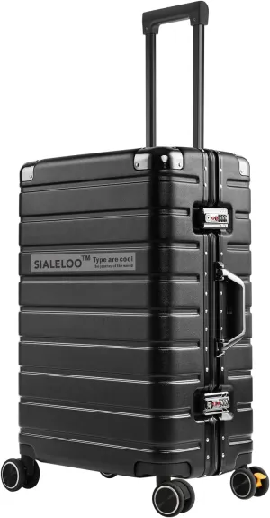 Zipperless Luggage | 20 Inch Airline Approved | TSA Lock, Scratch-Proof Hardshell & Silent Wheels | Lightweight Carry-On for Business Travel (Black)
