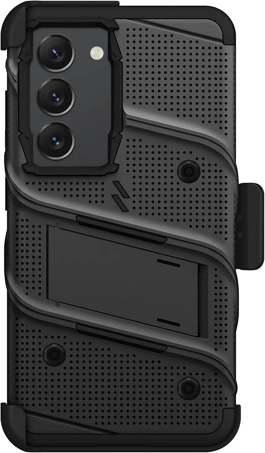 ZIZO Bolt Bundle for Galaxy S23 Case with Screen Protector Kickstand Holster Lanyard - Black