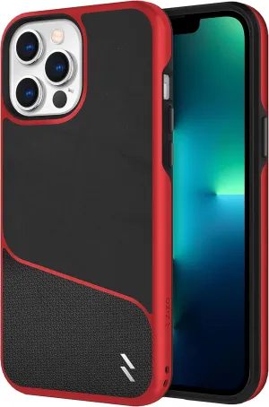 ZIZO Division Series for iPhone 13 Pro Max Case - Sleek Modern Protection - Black & Red