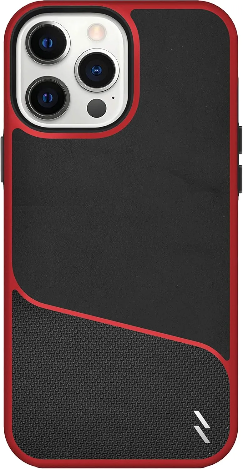 ZIZO Division Series for iPhone 13 Pro Max Case - Sleek Modern Protection - Black & Red