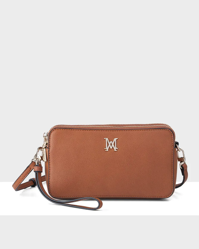 Zoe Slim Double Zip Camera Bag With Detachable Wrist Strap