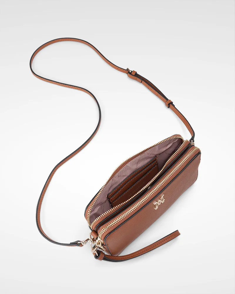 Zoe Slim Double Zip Camera Bag With Detachable Wrist Strap