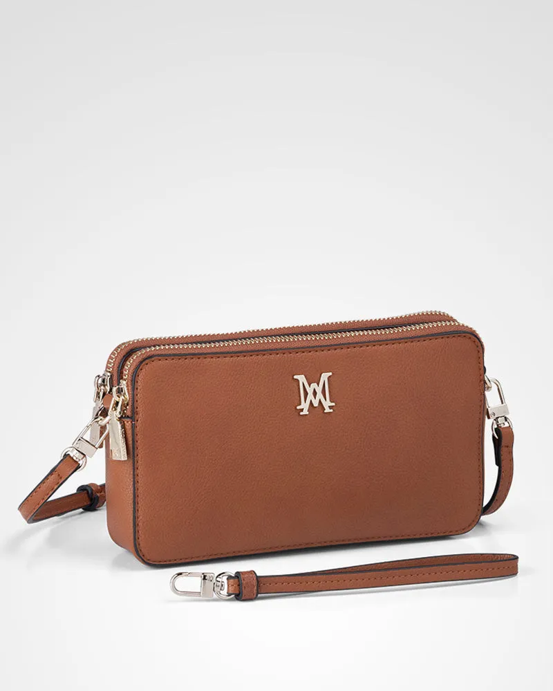 Zoe Slim Double Zip Camera Bag With Detachable Wrist Strap