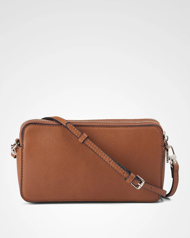 Zoe Slim Double Zip Camera Bag With Detachable Wrist Strap