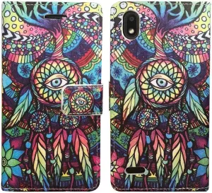 ZTE Blade T2 Lite Z559DL Wallet Case, Design Wallet Card Pouch Cover Phone Case with Crad Holder for ZTE Blade T2 Lite Z559DL (Color Dream Catcher)