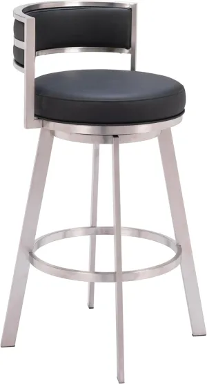 Zuo Gimsby Swivel Barstool Black